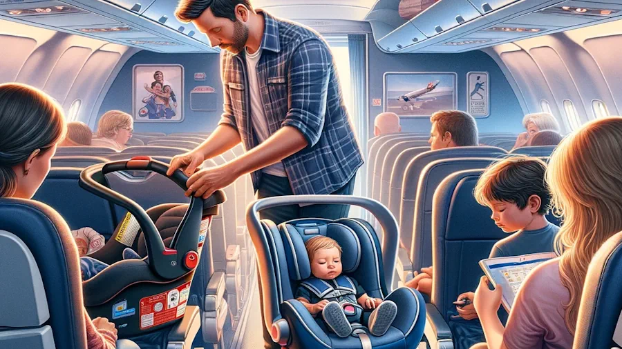 Flying with kids and car seats
