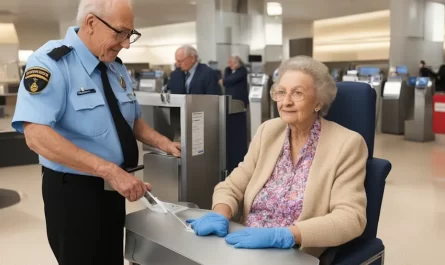 Seniors at Airport Security